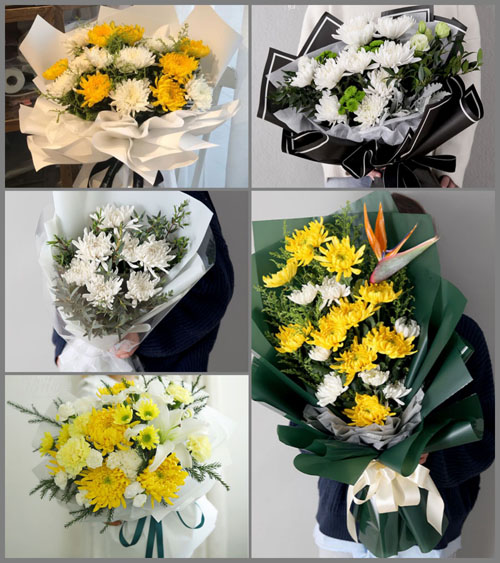 江苏泰州兴化市开发区开创村白事花束代送